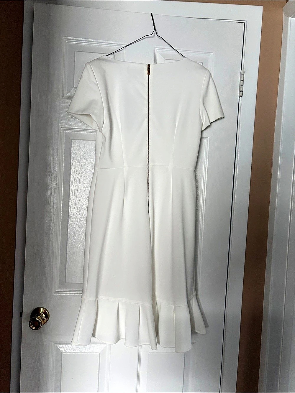 White Ruffle Mini Dress Like New - Picture 2 of 2